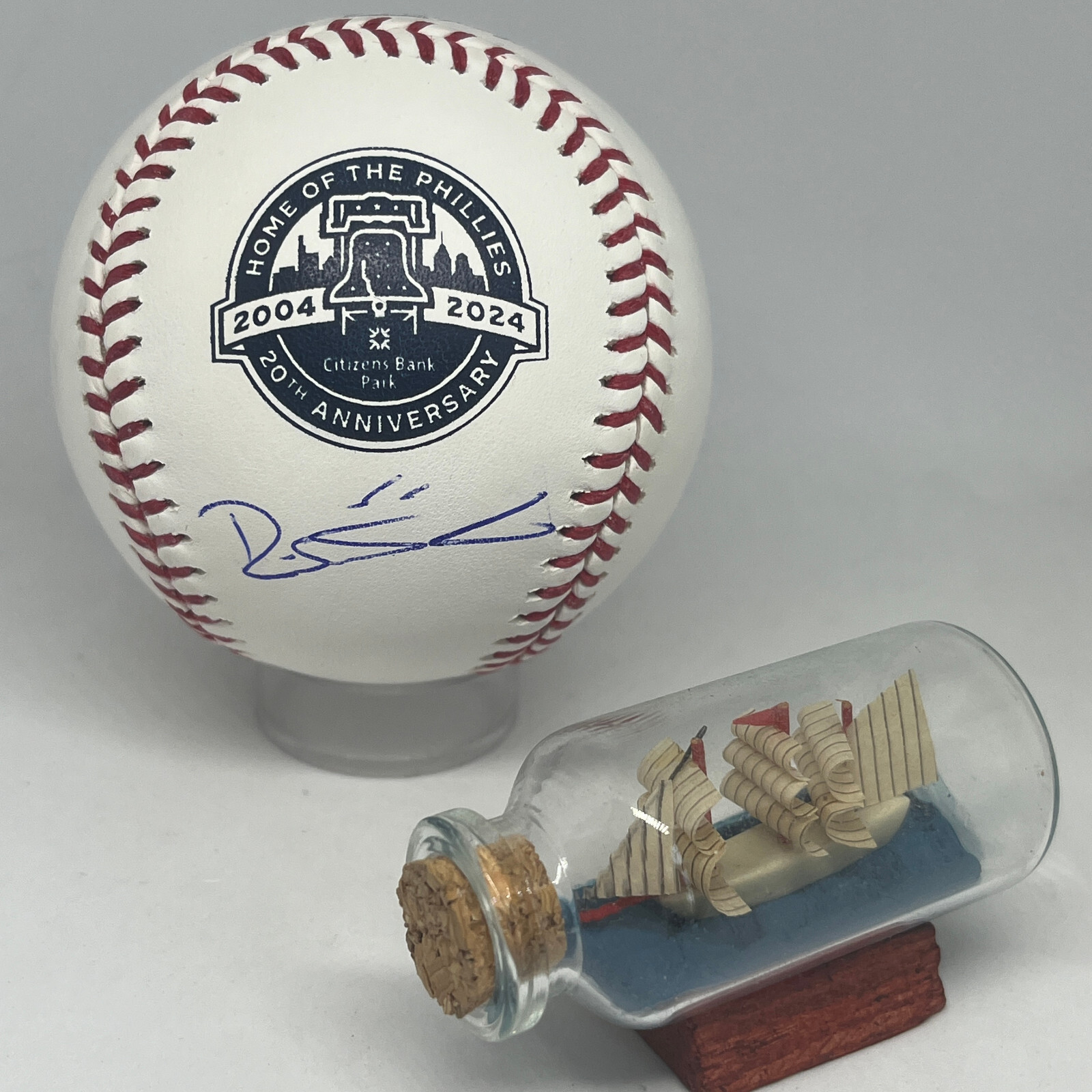 Ranger Suarez signed Citizens Bank Park Logo Baseball JSA Phillies Auto A3429