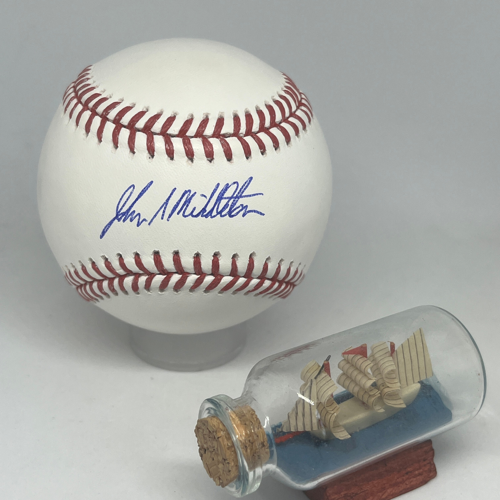 John Middleton signed Rawlings OML Baseball JSA COA Phillies Owner Auto A3431