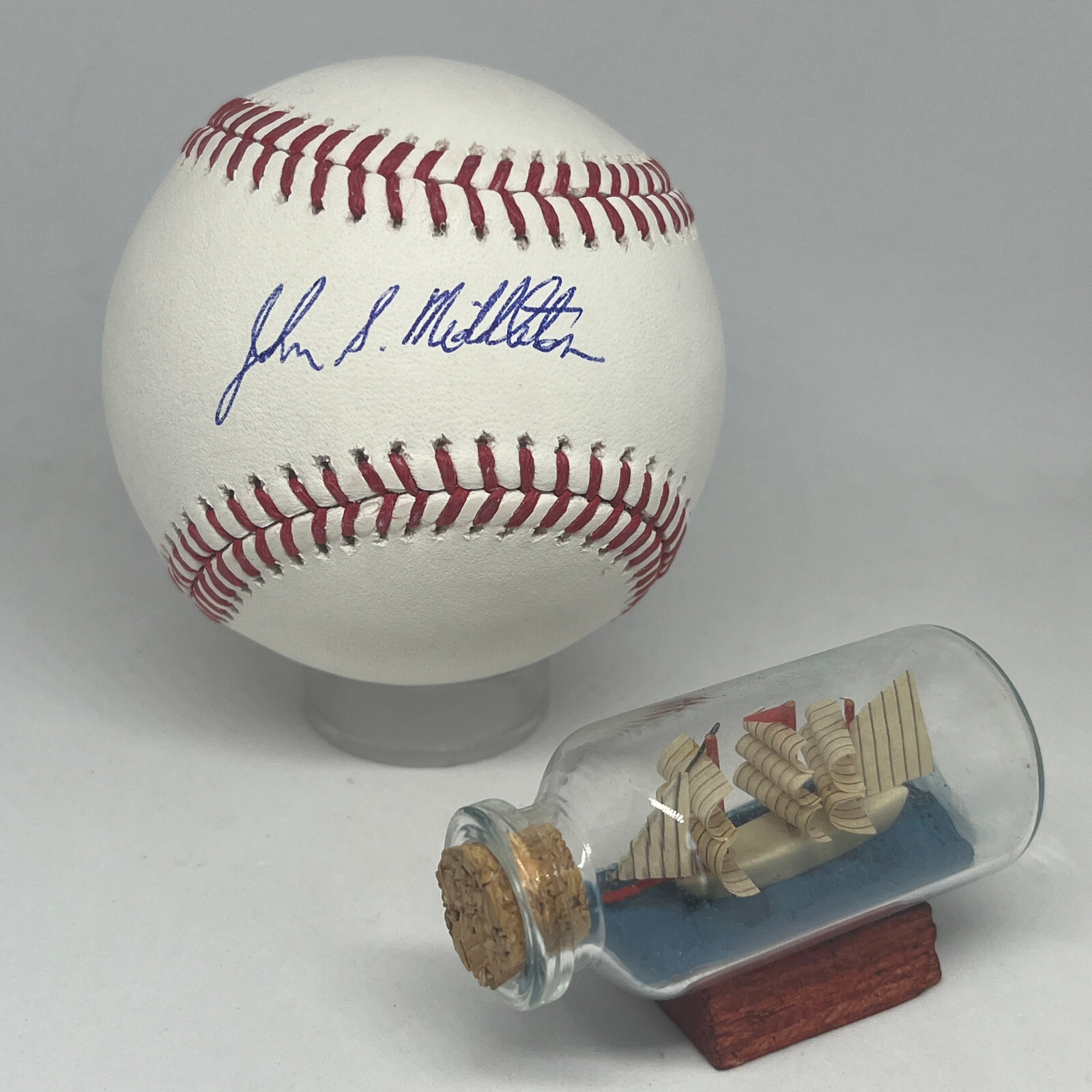 John Middleton signed Rawlings OML Baseball JSA COA Phillies Owner Auto A3432