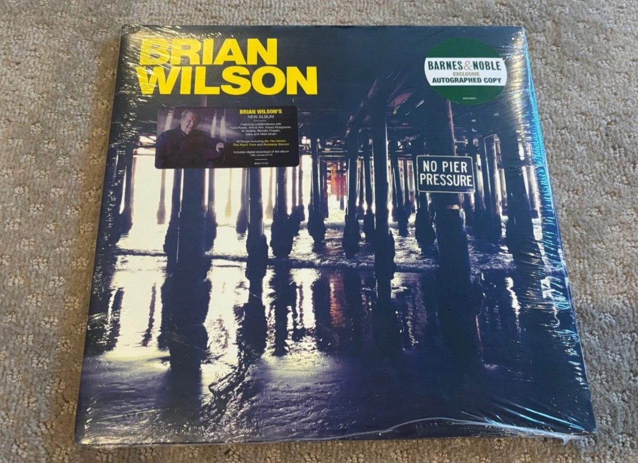 Brian Wilson SIGNED AUTOGRAPHED Album No Pier Pressure Barnes & Noble VINYL