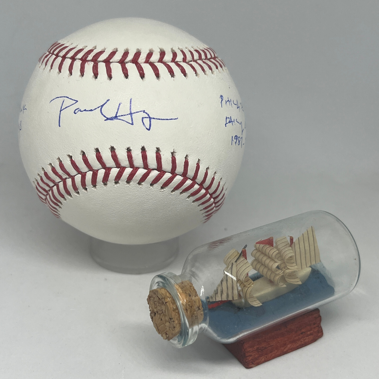 Paul Hagen signed Rawlings OML Baseball JSA COA Inscribed HOF Spink Auto A3449