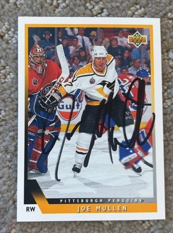 1993-94 Upper Deck #186 Joe Mullen signed autographed card Pittsburgh Penguins