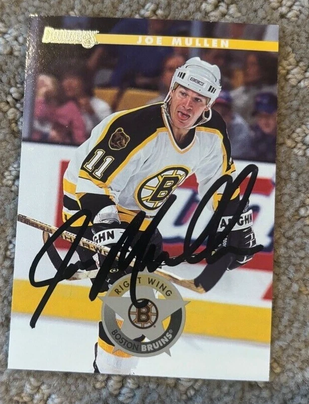 1996-97 Donruss Boston Bruins Hockey #191 Joe Mullen signed autographed card