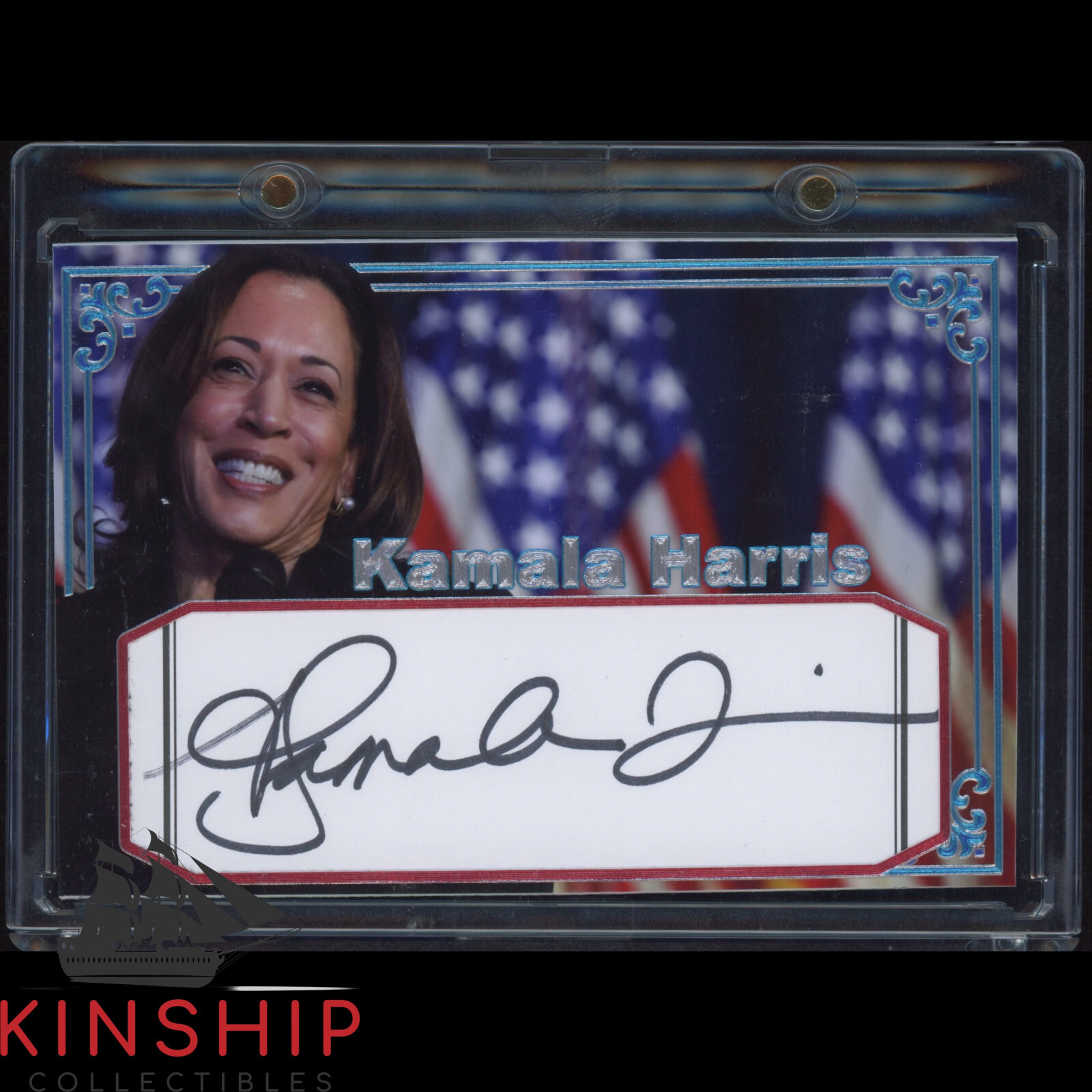 Kamala Harris signed Cut Custom Card JSA LOA President Joe Biden VP Auto Z1883