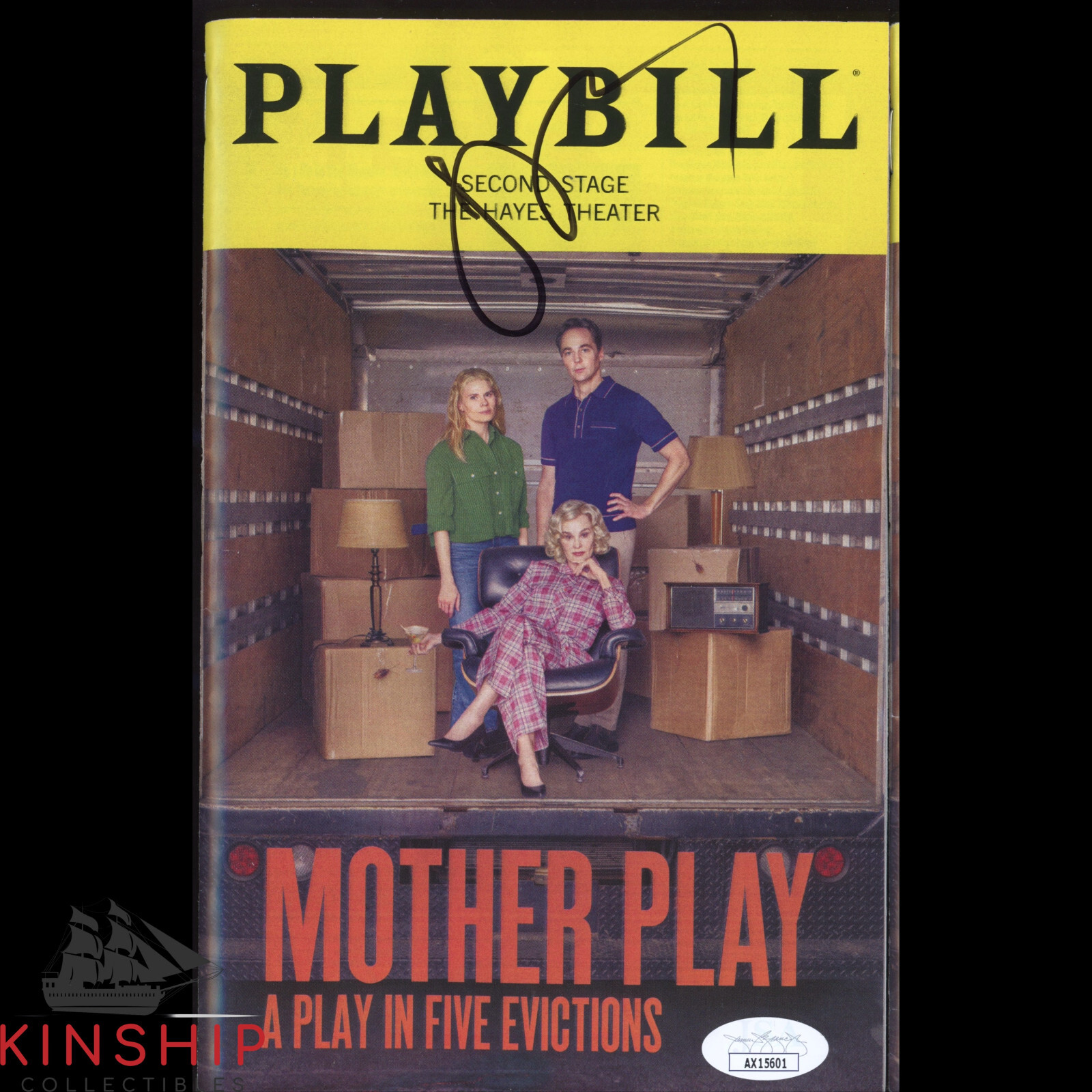 Jim Parsons signed Mother Play Playbill JSA COA Big Bang Theory Actor Auto E233