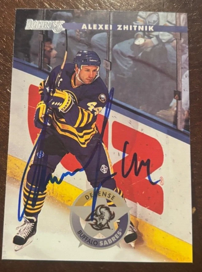1996-97 Donruss Buffalo Sabres Hockey #11 Alexei Zhitnik signed autographed Card