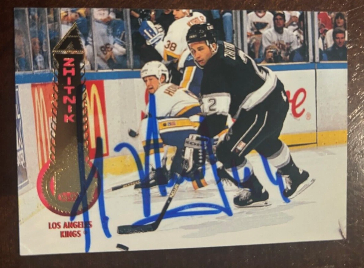 1994-95 Pinnacle Kings Hockey Card #87 Alexei Zhitnik signed autographed card