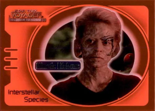 1999 STAR TREK VOYAGER INTERSTALLAR MIMETIC LIFEFORMS ORANGE CARD IS5 ORANGE COLLECTIBLE MEMORABILIA