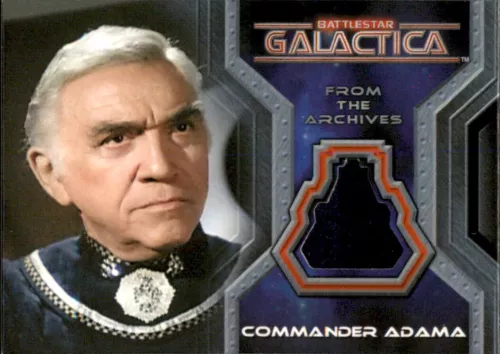 2004 BATTLESTAR GALACTICA FROM THE ARCHIVES CMDR. ADAMA MATERIAL CARD CC1 COLLECTIBLE MEMORABILIA