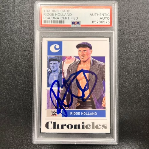2022 PANINI CHRONICLES SMACKDOWN #86 RIDGE HOLLAND SIGNED CARD PSA AUTO SLABBED COLLECTIBLE MEMORABILIA