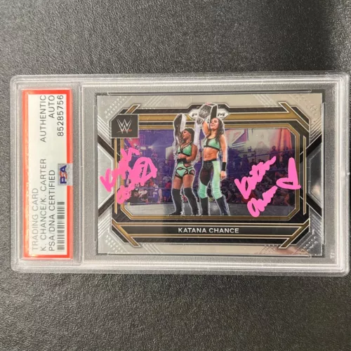 2023 PANINI PRIZM NXT #84 KATANA CHANCE SIGNED CARD AUTO PSA/DNA SLABBED WWE COLLECTIBLE MEMORABILIA