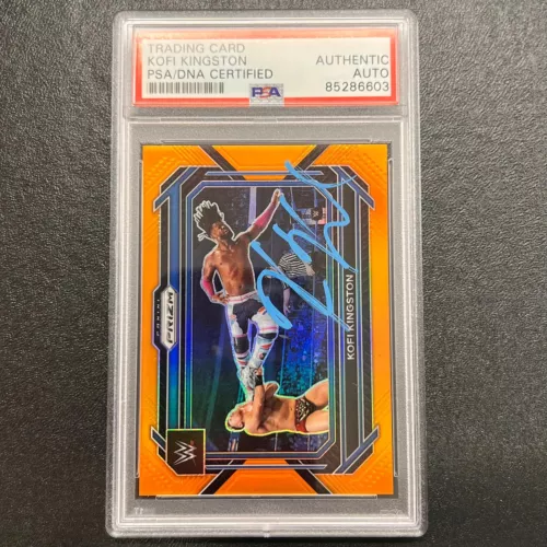 2023 PANINI PRIZM SMACKDOWN #5 KOFI KINGSTON SIGNED CARD AUTO PSA/DNA SLABBED WW COLLECTIBLE MEMORABILIA