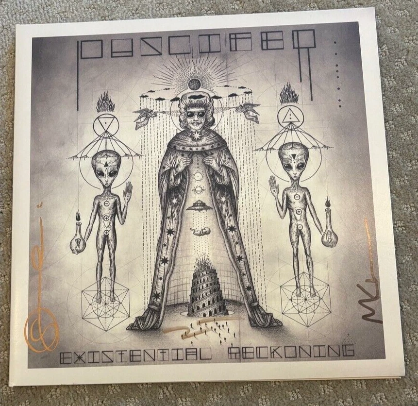 Puscifer Record Album LP Hand Signed Autographed Cover Tool Maynard James Keenan