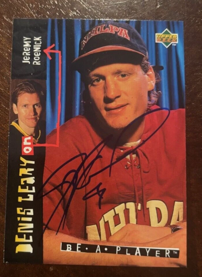 1994-95 Be A Player Chicago #R144 Jeremy Roenick signed autographed card