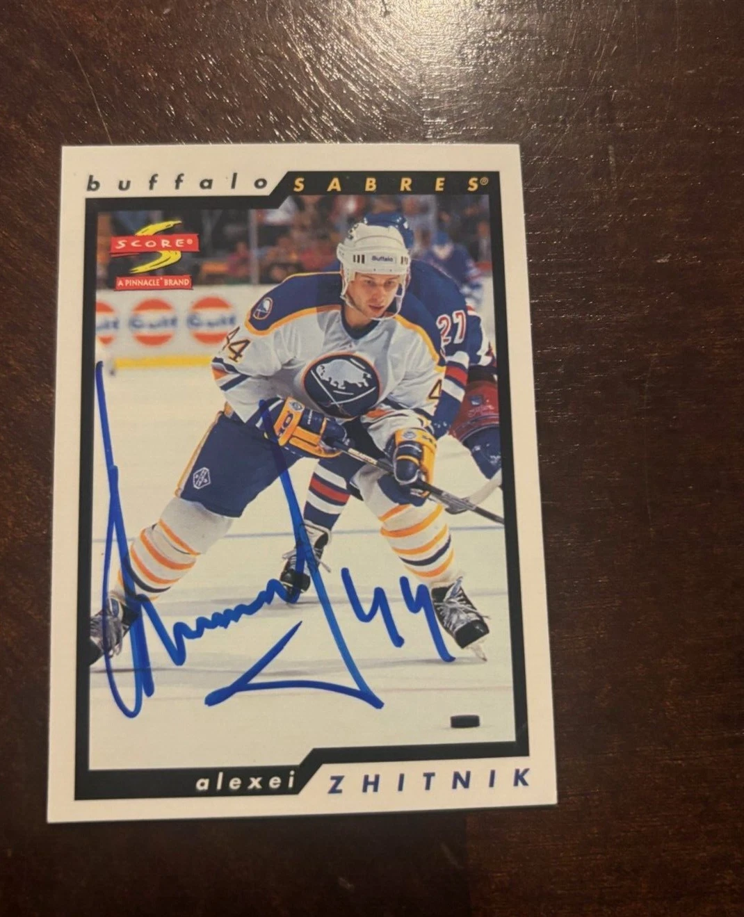 1996-97 Score Alexei Zhitnik Buffalo Sabres #70 signed autographed card