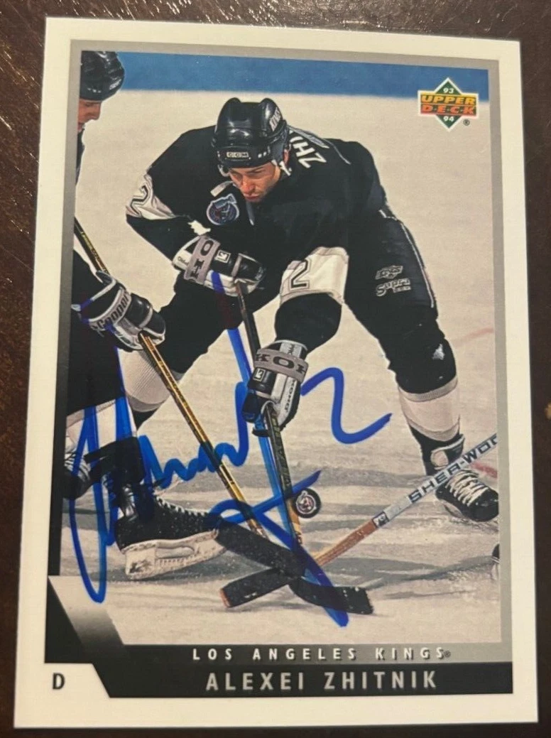 Alexei Zhitnik - 1993-94 Upper Deck # 161 - signed autographed card