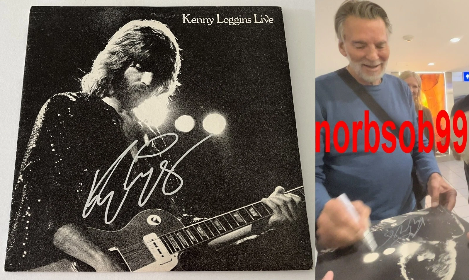 KENNY LOGGINS LIVE SIGNED VINYL ALBUM RECORD LP w/EXACT PROOF & BECKETT COA