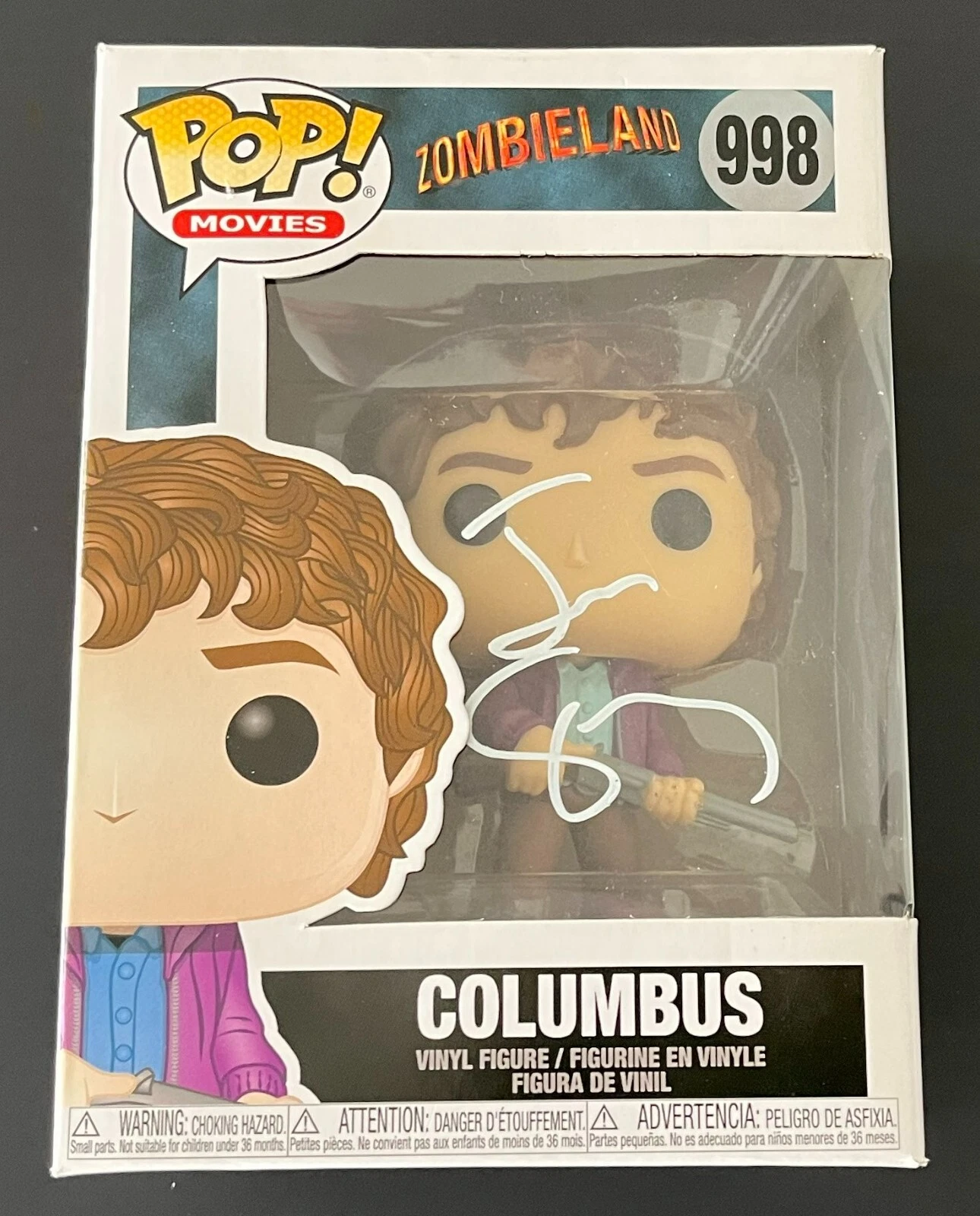 JESSE EISENBERG SIGNED AUTOGRAPH ZOMBIELAND COLUMBUS FUNKO #998 BECKETT BAS COA