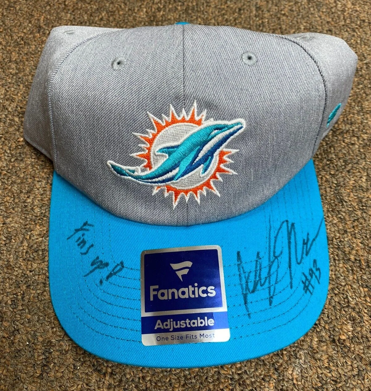 NFL FOOTBALL MIAMI DOLPHINS AVERY MOSS SIGNED AUTOGRAPHED SNAPBACK HAT W/COA