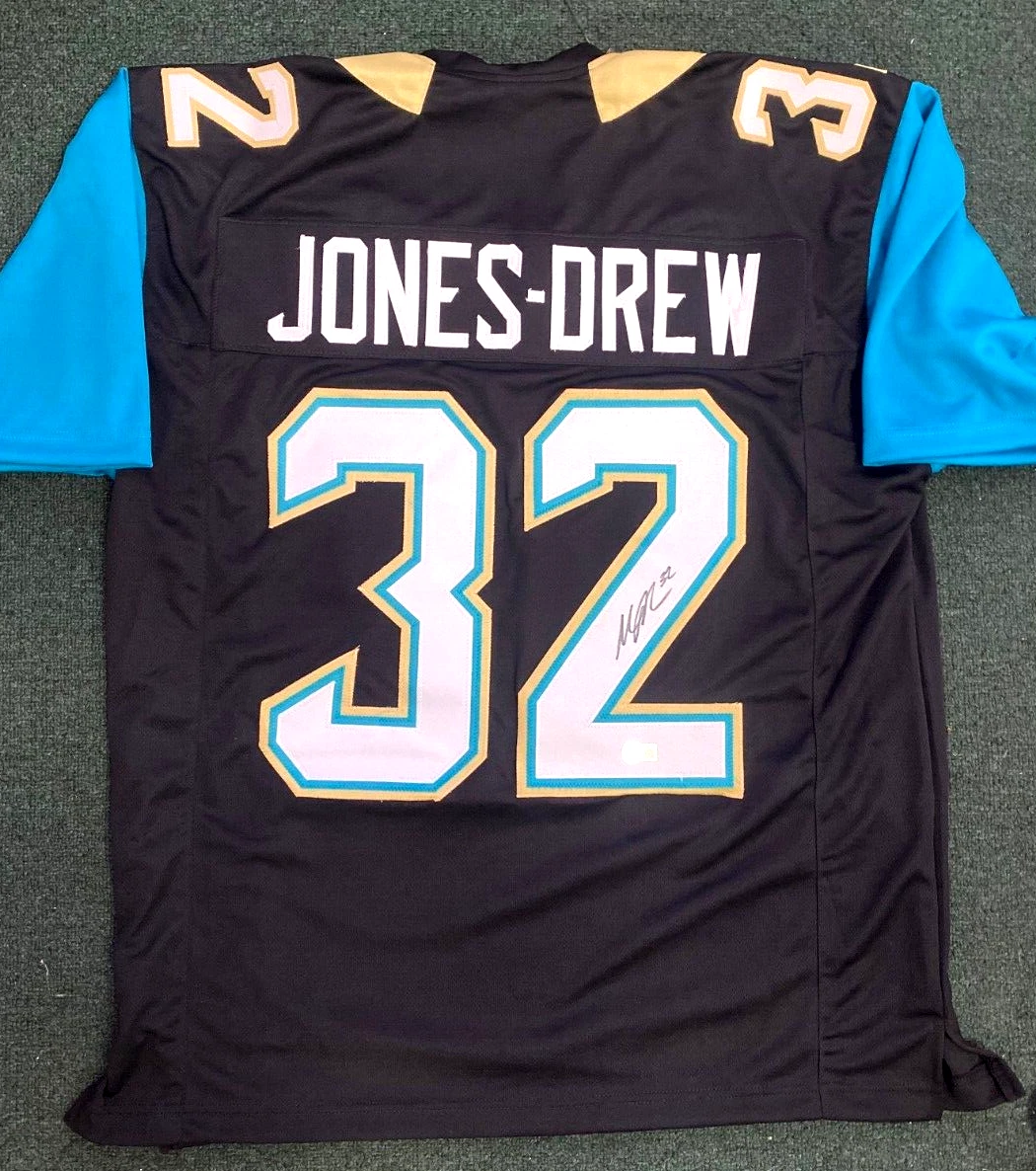 MAURICE JONES DREW JAGUARS SIGNED AUTO CUSTOM BLK JERSEY SZ XL JERSEY BECKETT