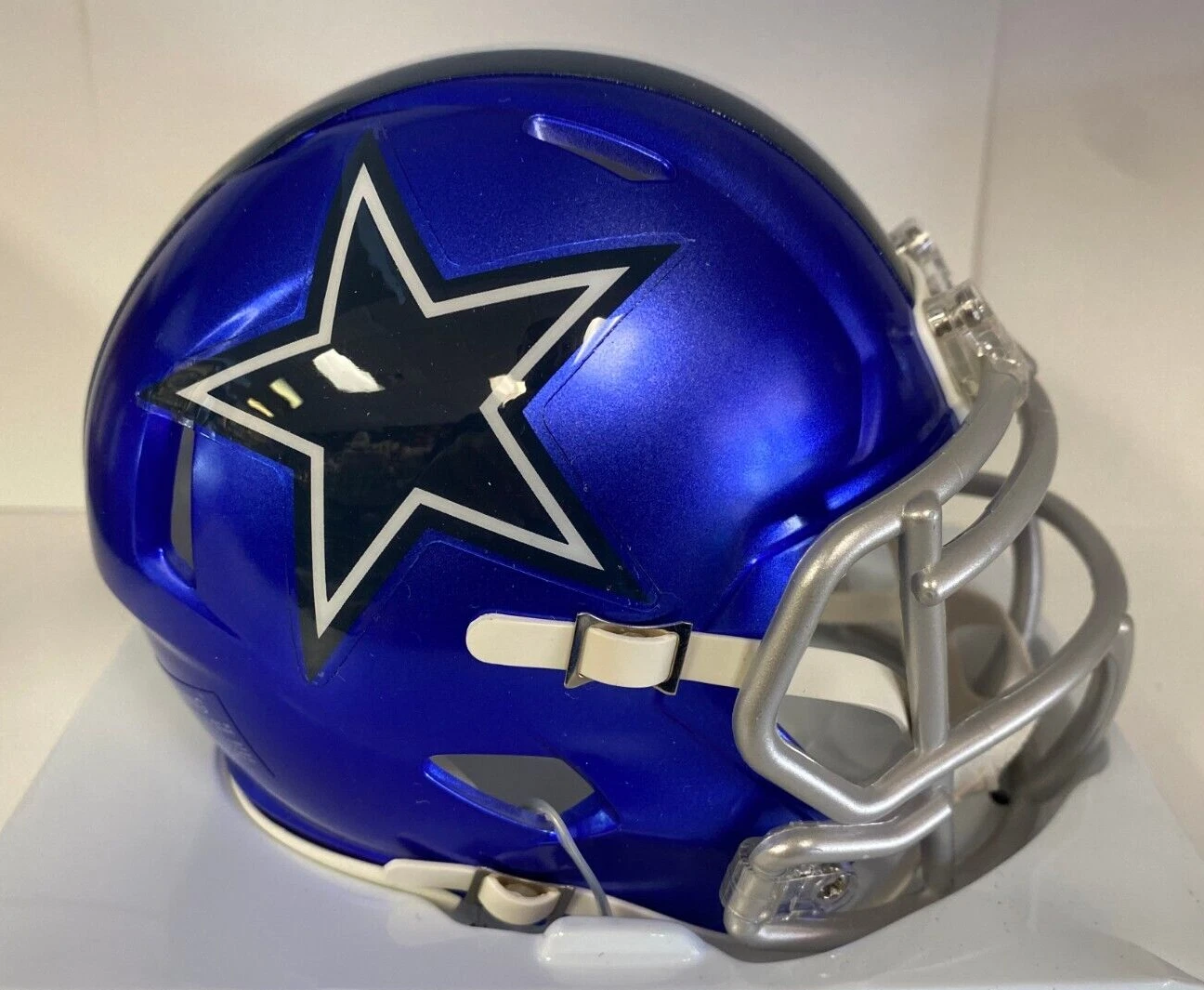 NFL FOOTBALL DALLAS COWBOYS FLASH TEAM LOGO MINI HELMET UNSIGNED