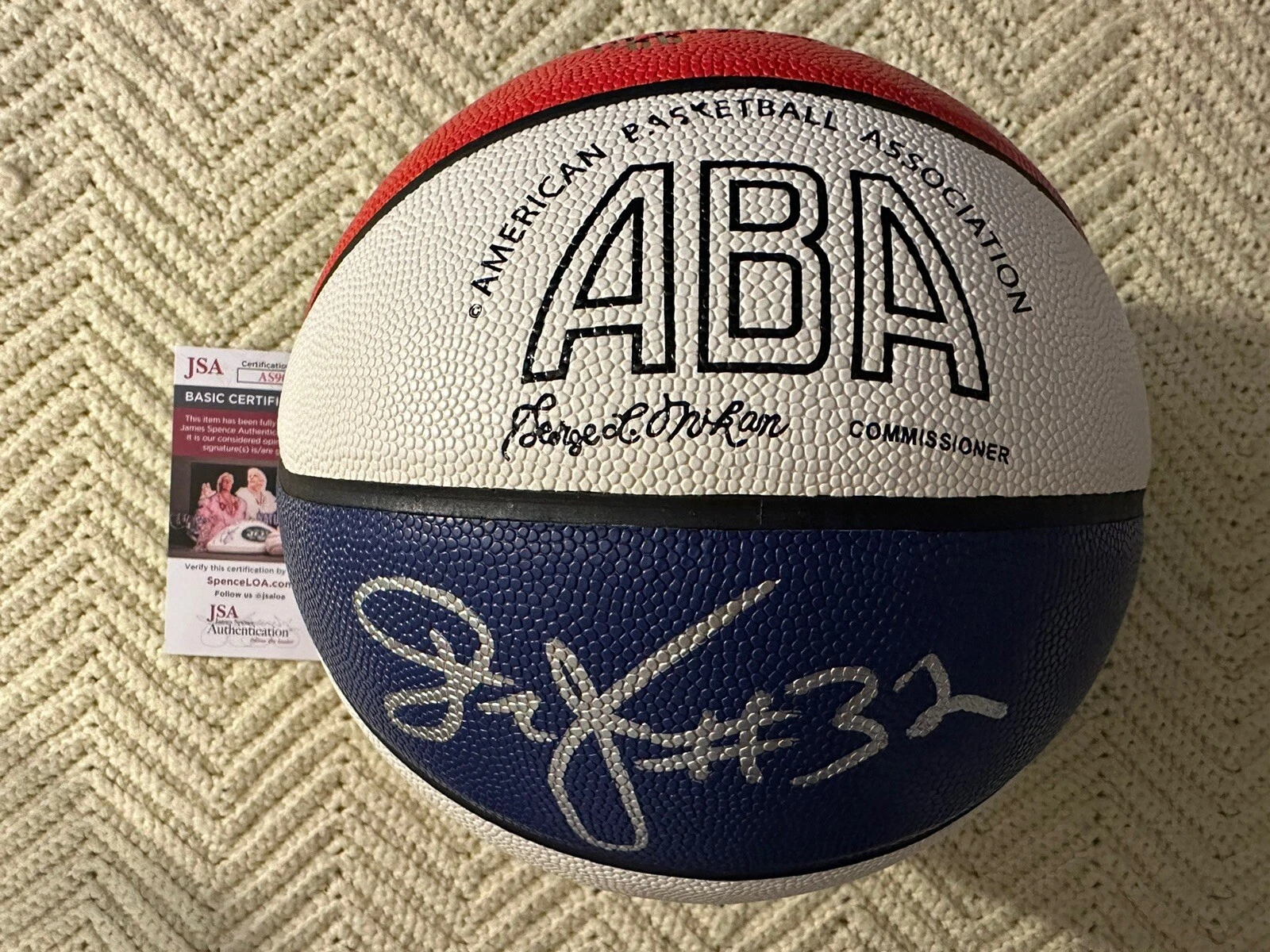 Julius Erving Signed Official ABA Basketball JSA COA Authentication Dr J HOF
