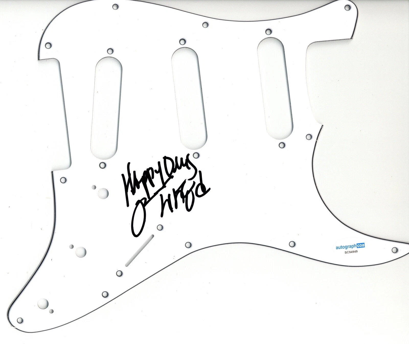 LIL ED WILLIAMS BLUES IMPERIALS SIGNED AUTOGRAPH STRAT GUITAR PICKGUARD ACOA