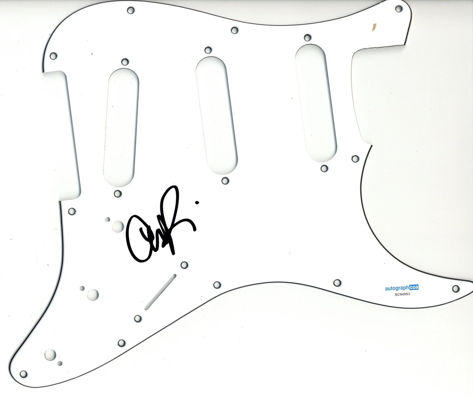 INTERNAL BLEEDING SIGNED AUTOGRAPH STRAT GUITAR PICKGUARD ACOA CHRIS PERVELIS