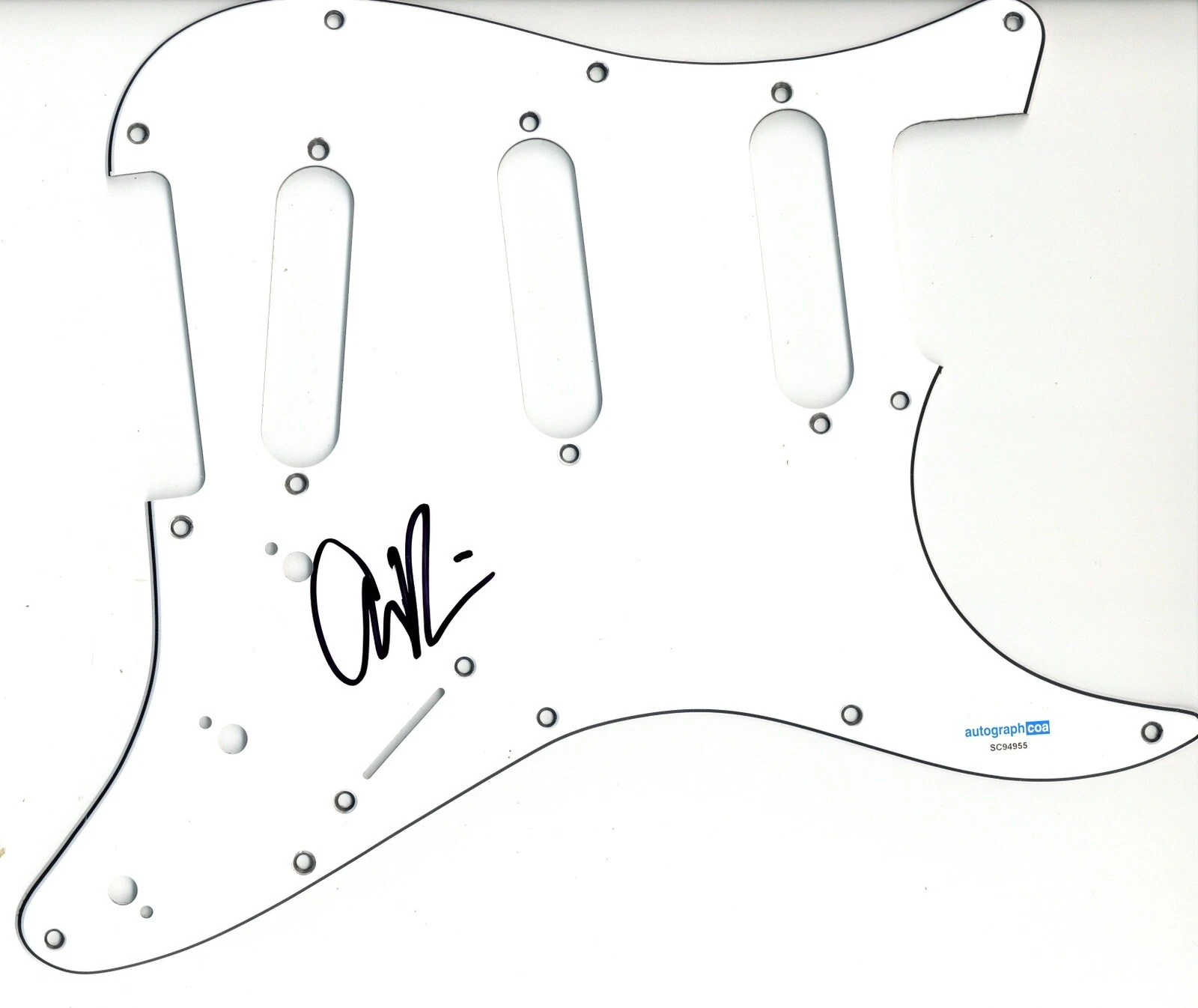 INTERNAL BLEEDING SIGNED AUTOGRAPH STRAT GUITAR PICKGUARD ACOA CHRIS PERVELIS