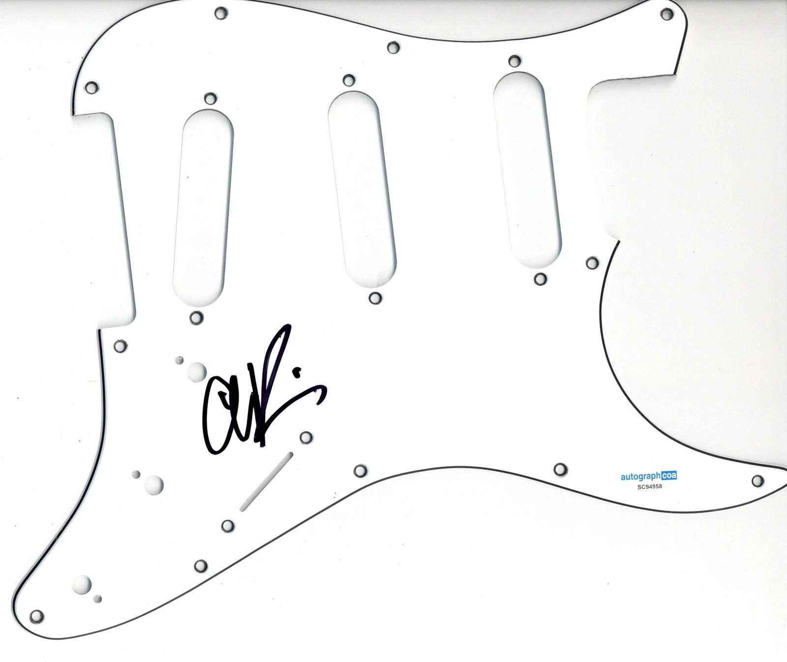 INTERNAL BLEEDING SIGNED AUTOGRAPH STRAT GUITAR PICKGUARD ACOA CHRIS PERVELIS