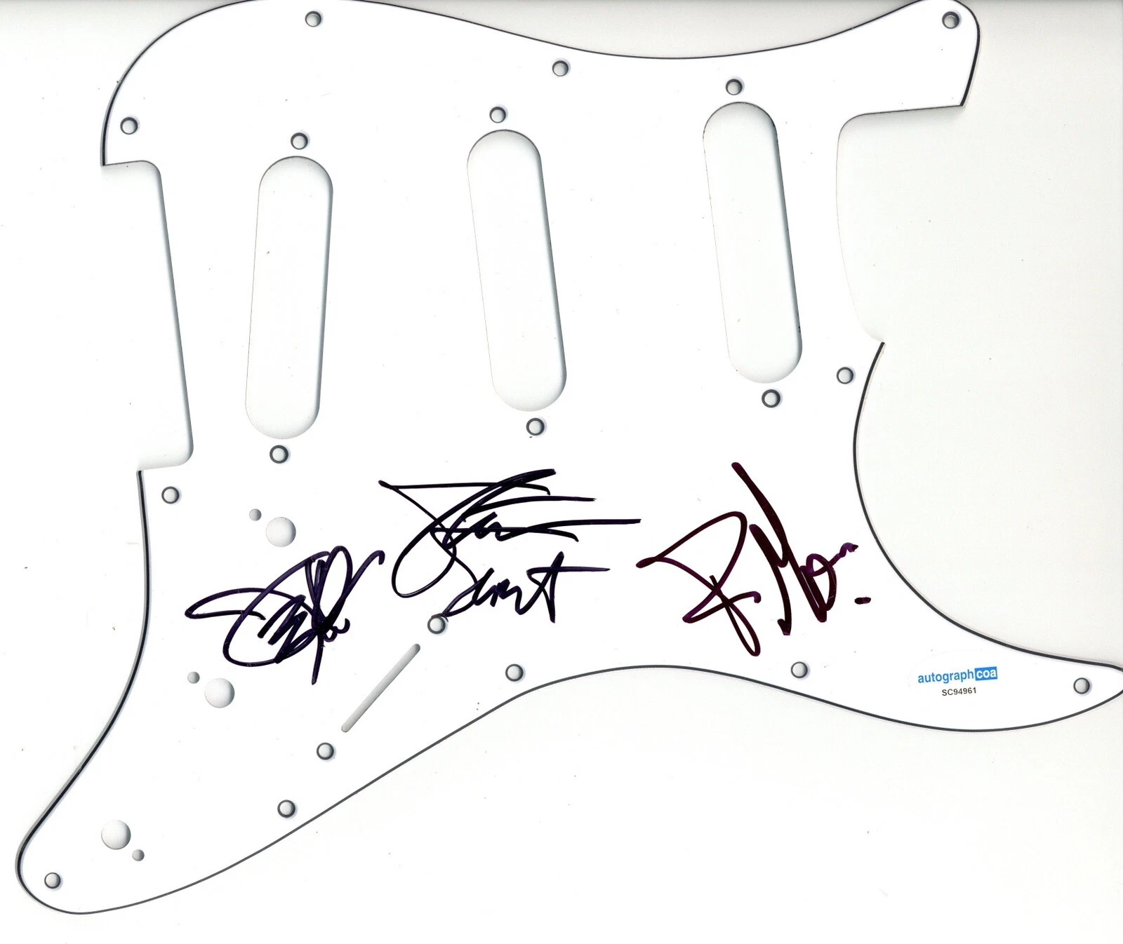 WARRANT BAND SIGNED AUTOGRAPH STRAT GUITAR PICKGUARD ACOA CHERRY PIE ALLEN SWEET