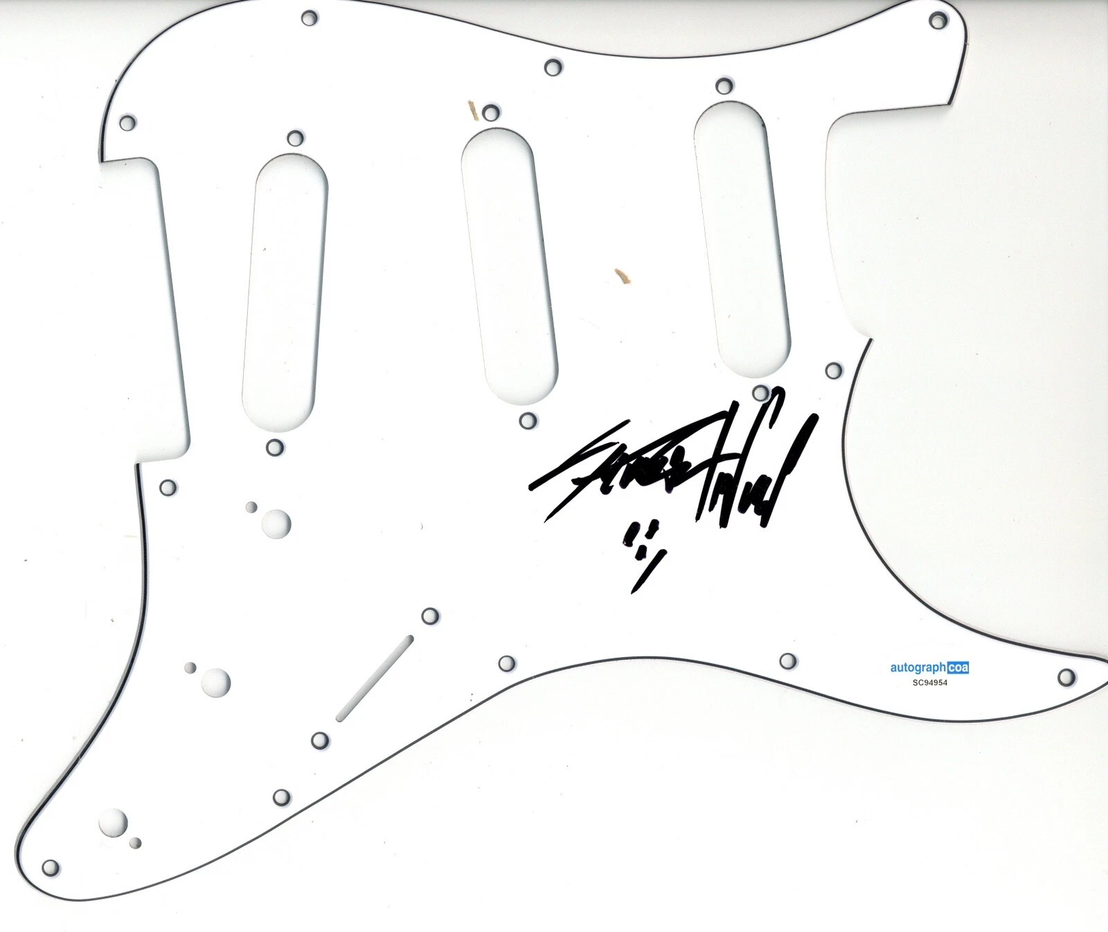 SCOOTER WARD SIGNED AUTOGRAPH STRAT GUITAR PICKGUARD ACOA COLD BAND
