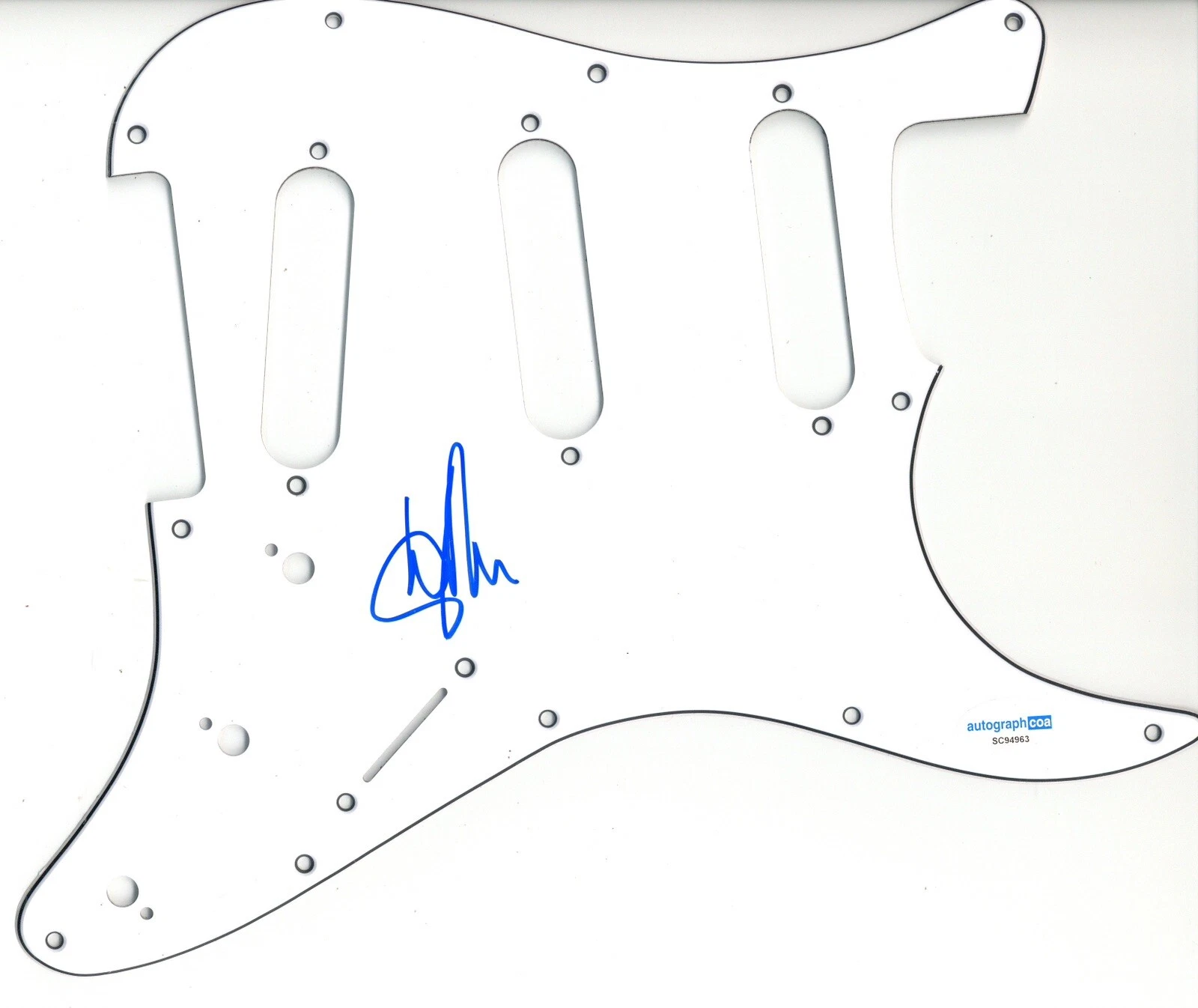 JOHN O’ CALLAGHAN SIGNED AUTOGRAPH STRAT GUITAR PICKGUARD ACOA THE MAINE