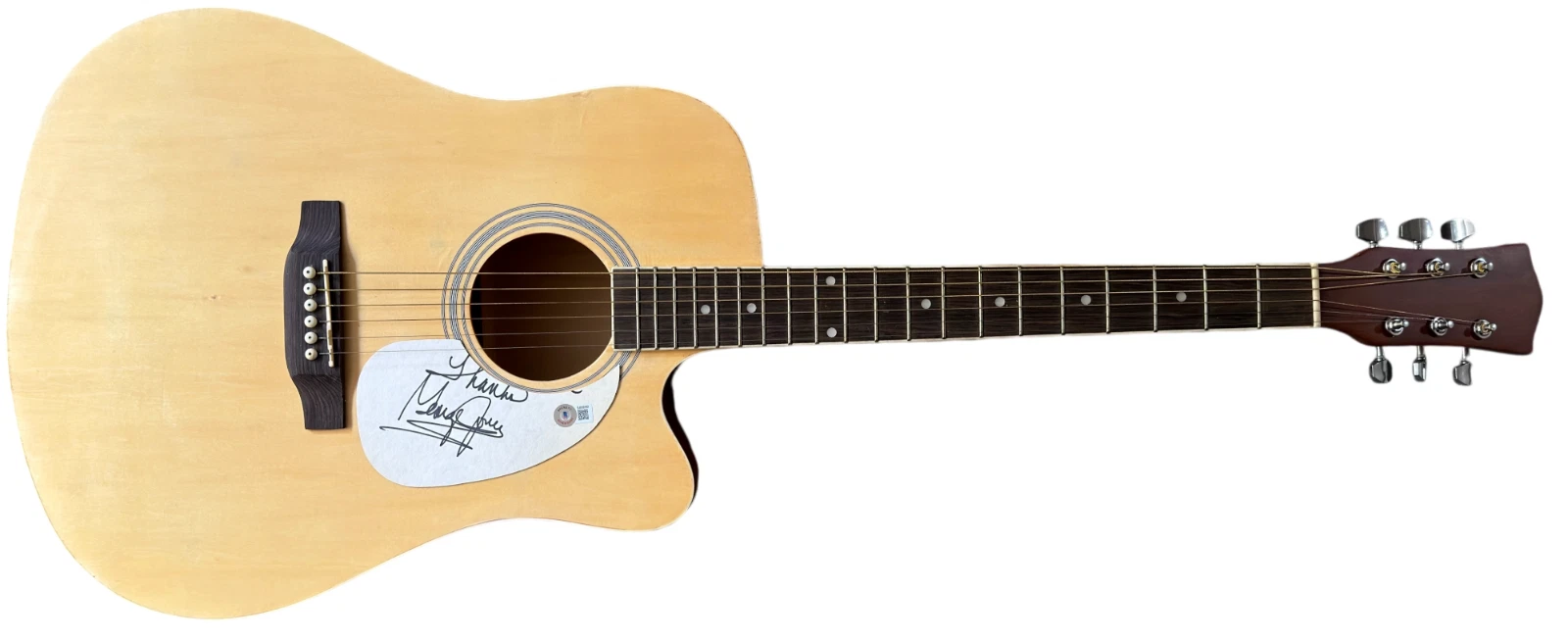 George Jones Signed Autograph Full Size Acoustic Guitar Country Beckett COA