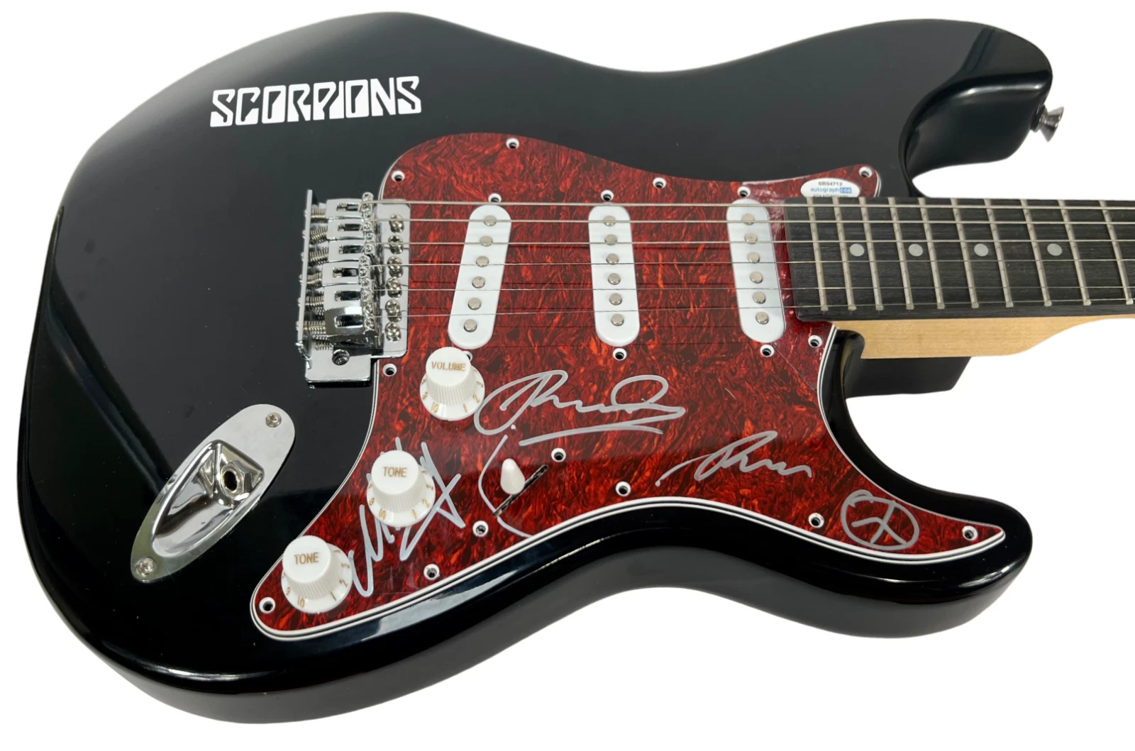 SCORPIONS Band Signed Autograph Electric Guitar Klaus Meine Mikkey Dee x3 ACOA