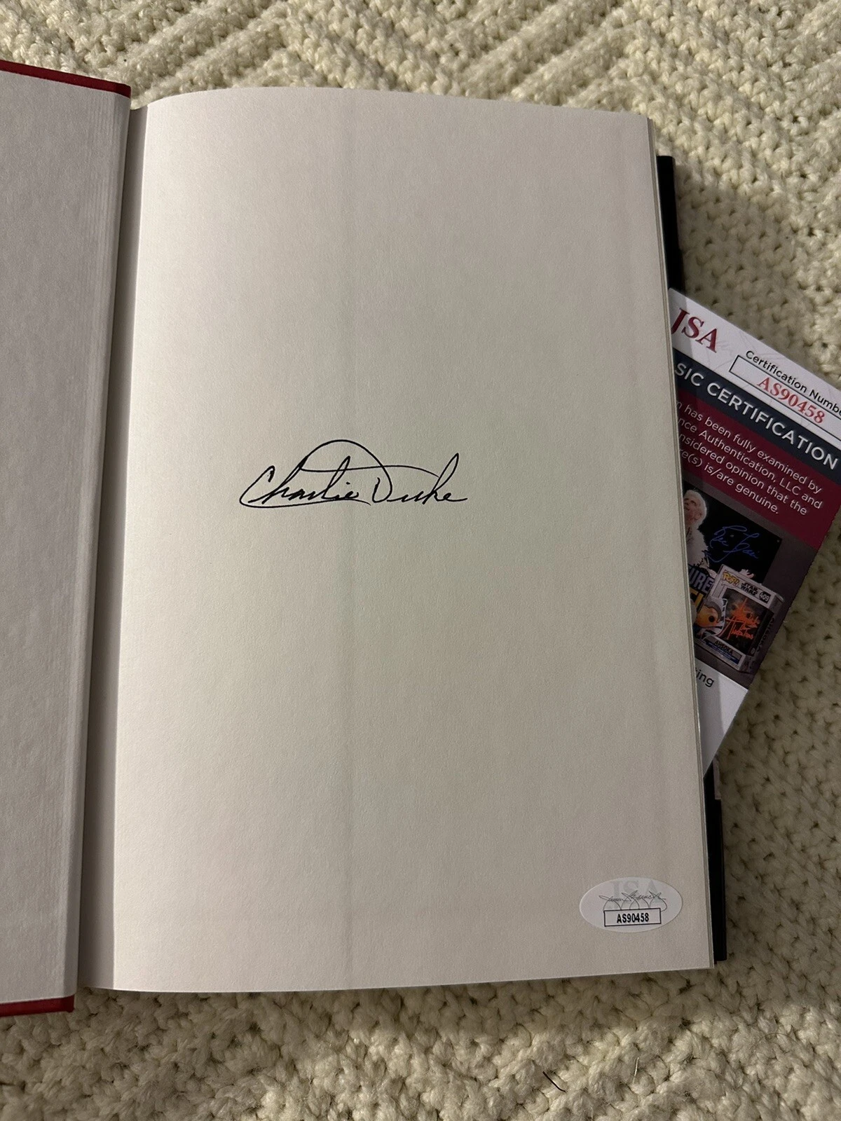 Charlie Duke SIGNED Moon Walker Book Hardcover JSA Authenticated COA