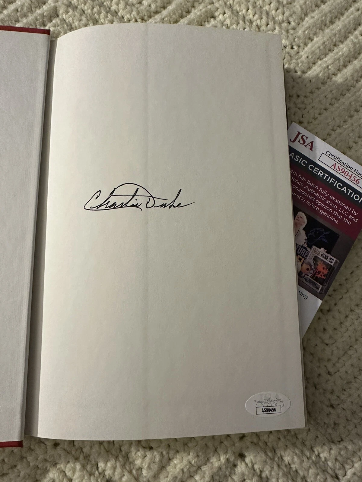 Charlie Duke SIGNED Moon Walker Book Hardcover JSA Authenticated COA