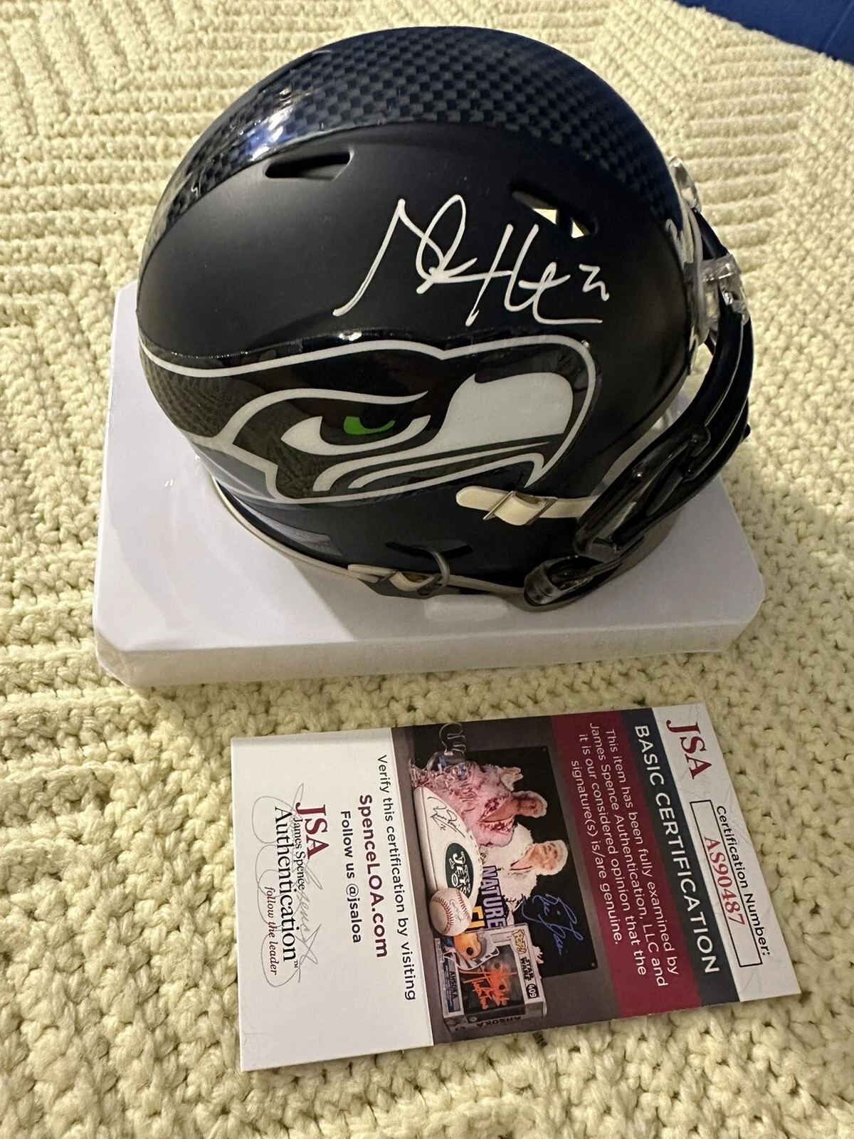 Steve Hutchinson Signed Mini Helmet Seattle Seahawks JSA Authentication COA