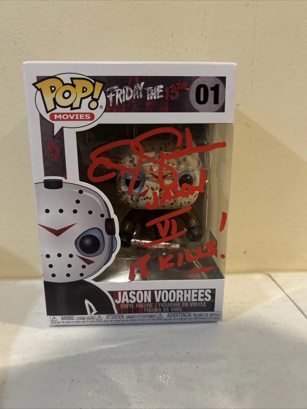 CJ GRAHAM SIGNED AUTOGRAPH FUNKO POP TRISTAR COA FRIDAY THE 13th JASON 18 KILLS