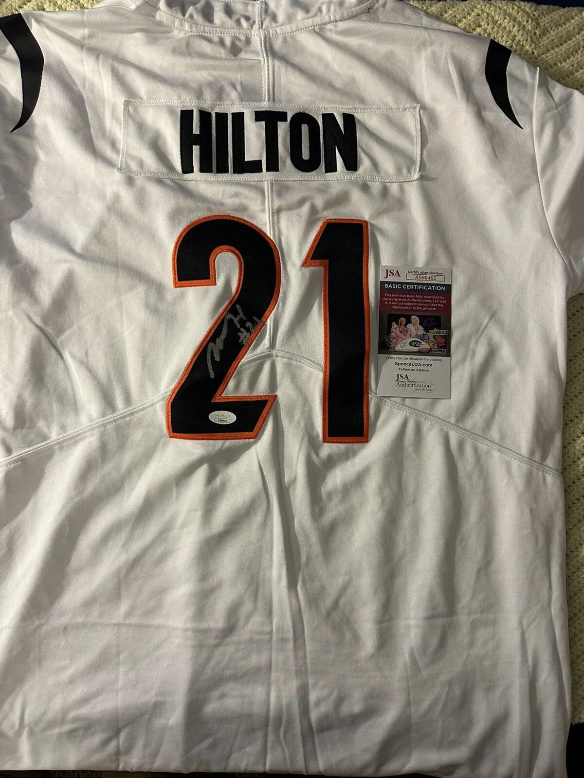 Mike Hilton SIGNED Bengals Jersey Stitched XL JSA Authentication COA