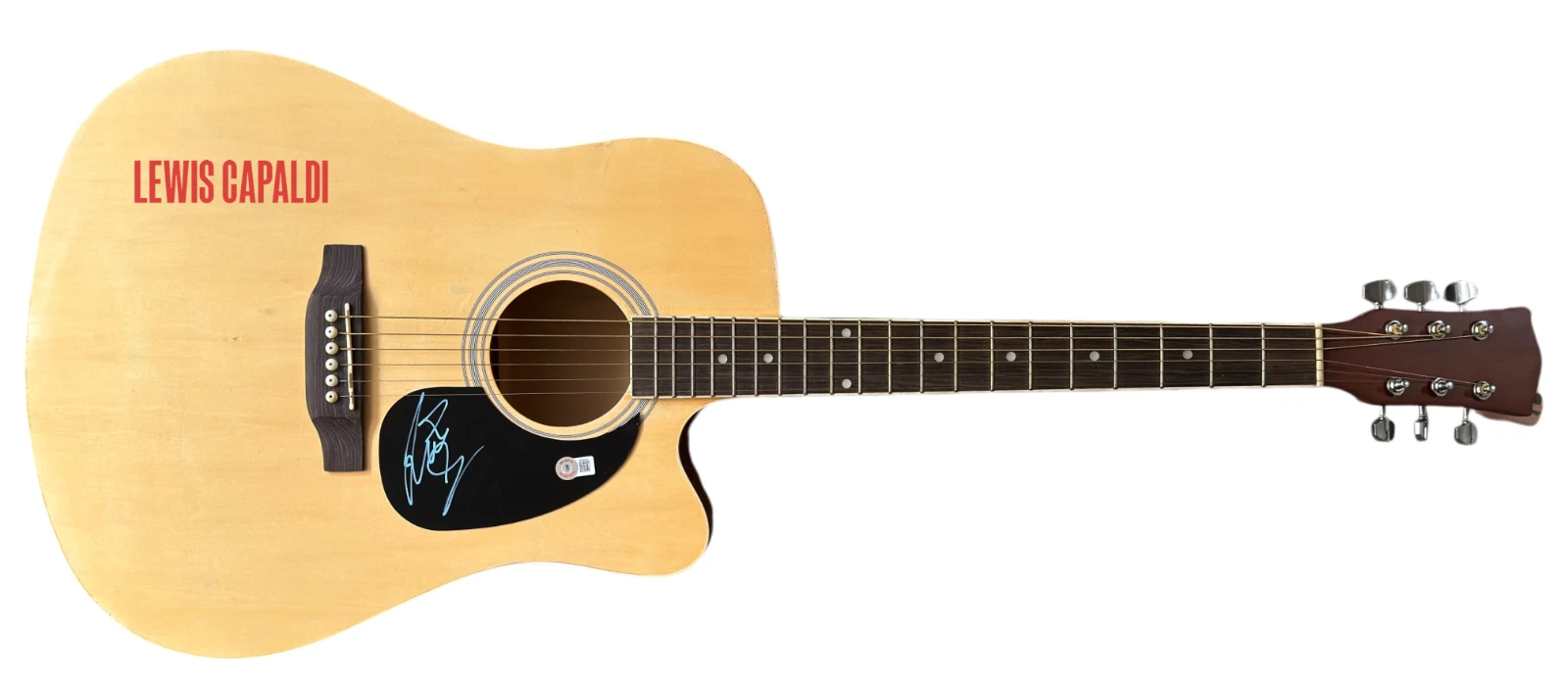Lewis Capaldi Signed Autograph Full Size Acoustic Guitar Singer Beckett COA