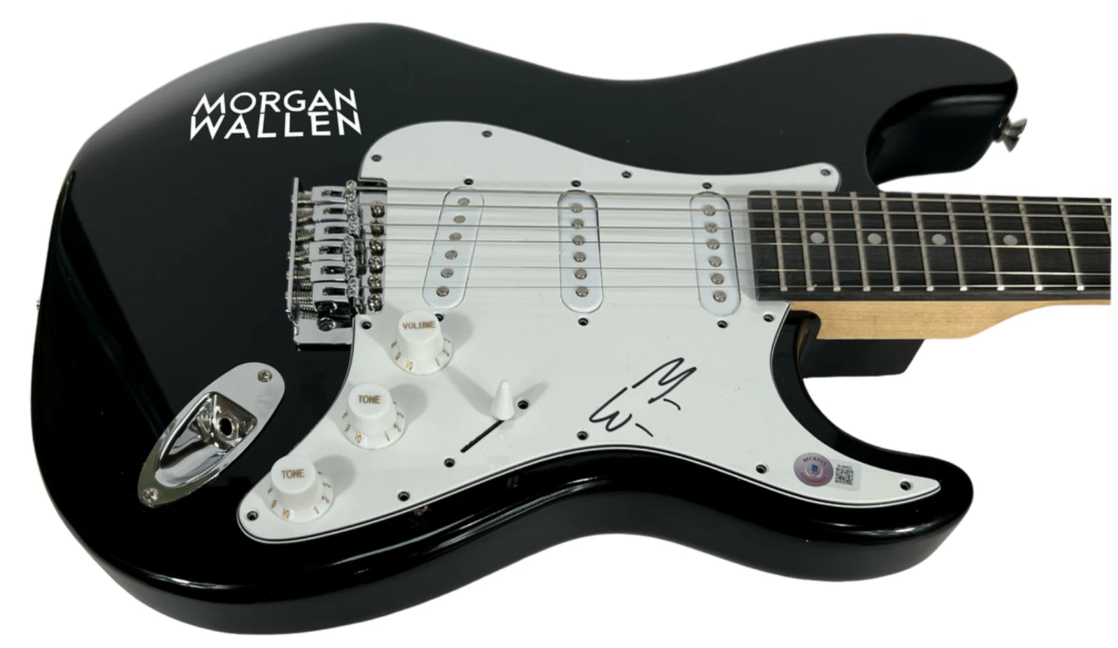 Morgan Wallen Signed Autograph Electric Guitar Country Music Star Beckett COA
