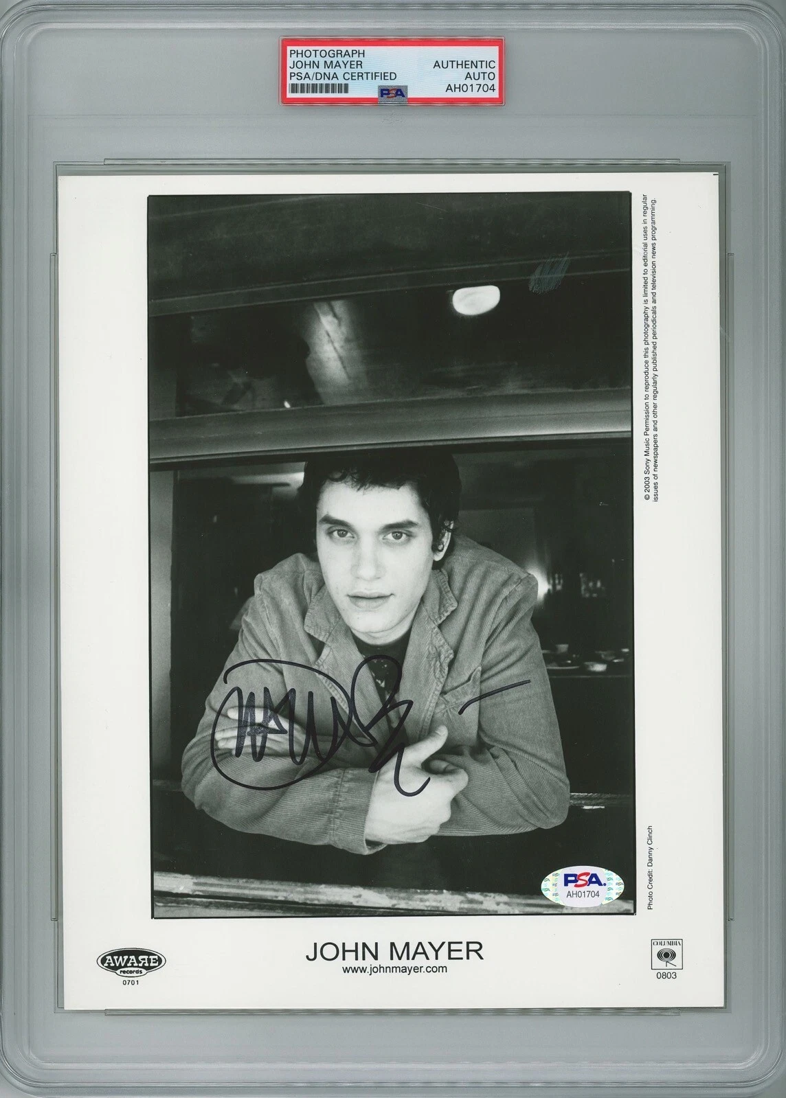 JOHN MAYER SIGNED 8X10 PHOTO PSA DNA AH01704 RARE VINTAGE FULL SIGNATURE