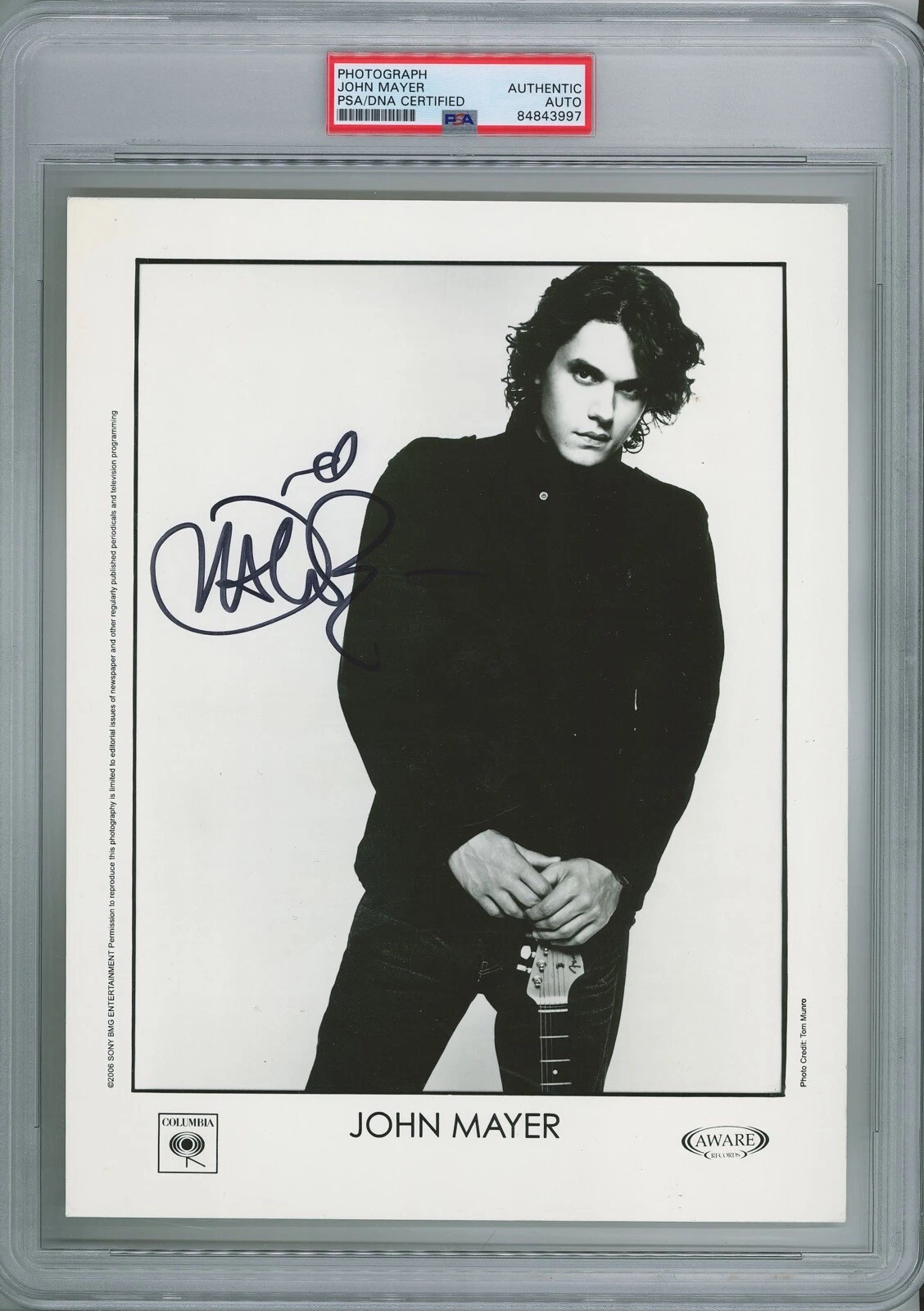JOHN MAYER SIGNED 8X10 PHOTO PSA DNA 84843997 RARE VINTAGE FULL SIGNATURE