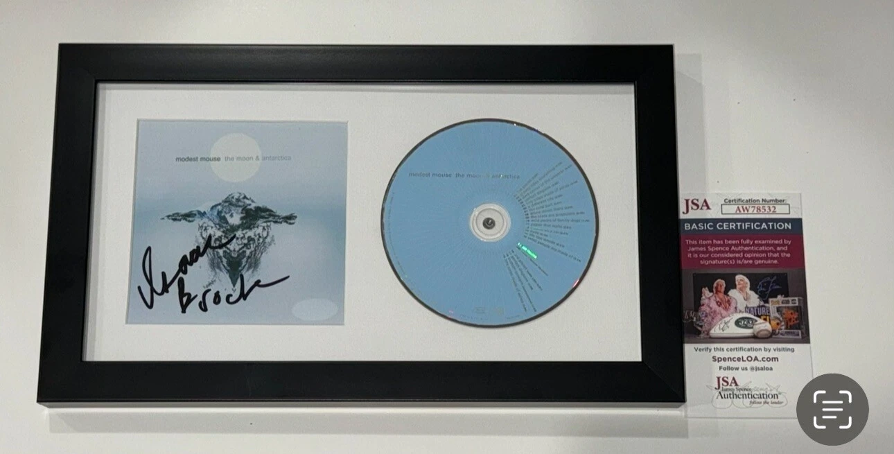 ISAAC BROCK SIGNED FRAMED THE MOON & ANTARCTICA CD MODEST MOUSE JSA COA