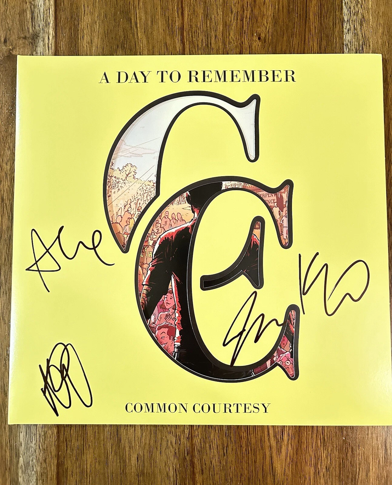‘A DAY TO REMEMBER’ SIGNED VINYL ALBUM COMMON COURTESY JEREMY MCKINNON +3 PROOF COLLECTIBLE MEMORABILIA