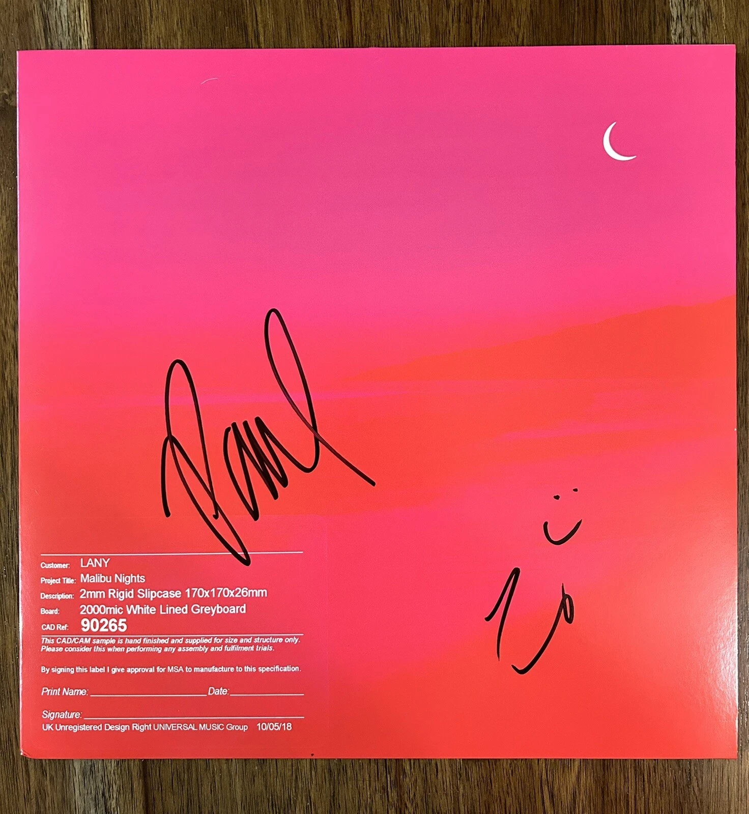 Paul Klein ‘LANY’ Pop Band Signed Vinyl Album ‘Malibu Nights’ Jake Goss