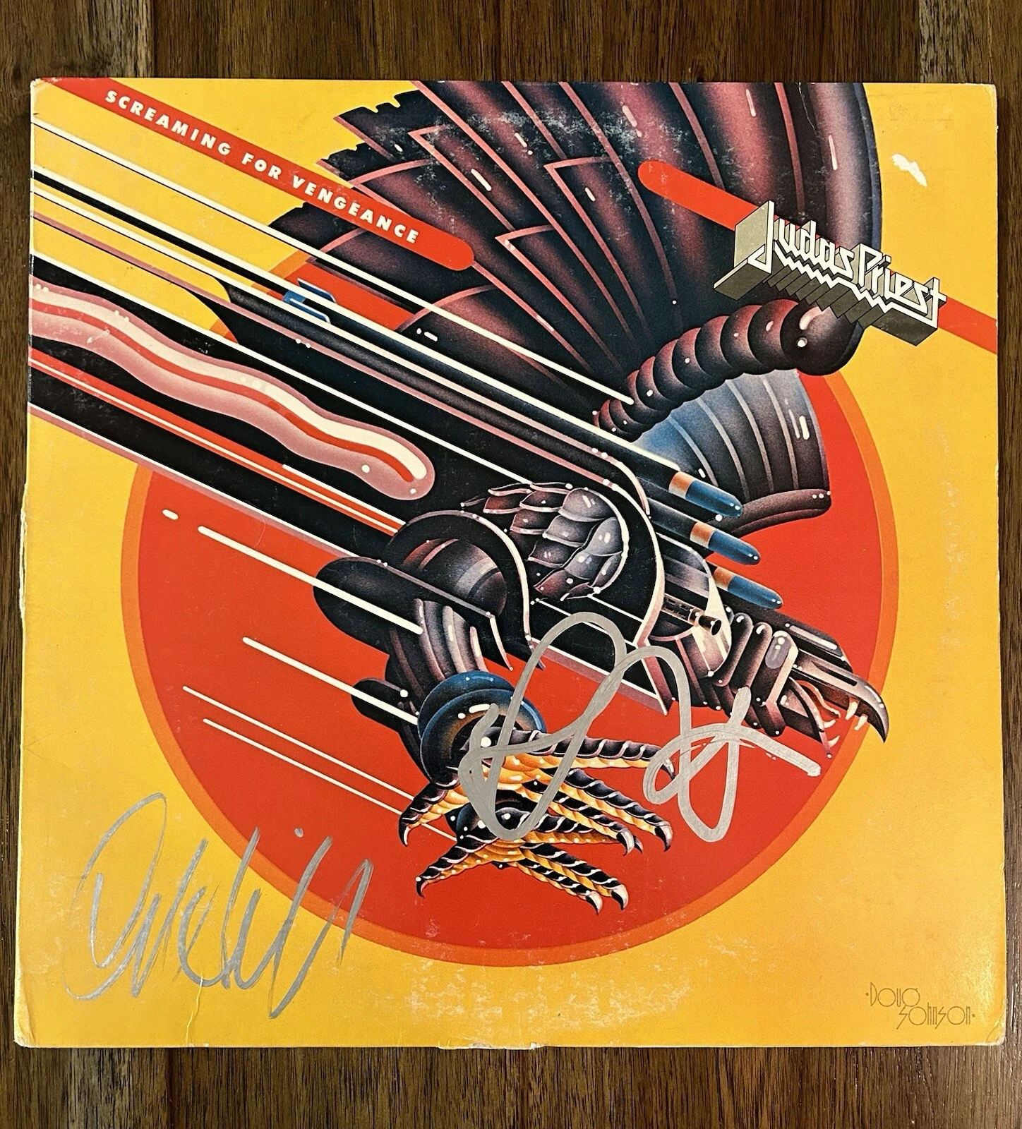 Judas Priest Signed Vinyl Album Screaming For Vengeance Rob Halford & Ian Hill
