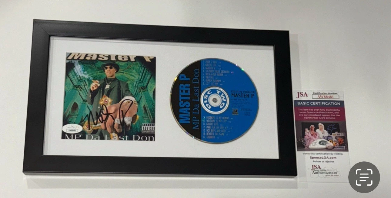 MASTER P SIGNED FRAMED MP DA LAST DON CD AUTOGRAPHED JSA COA