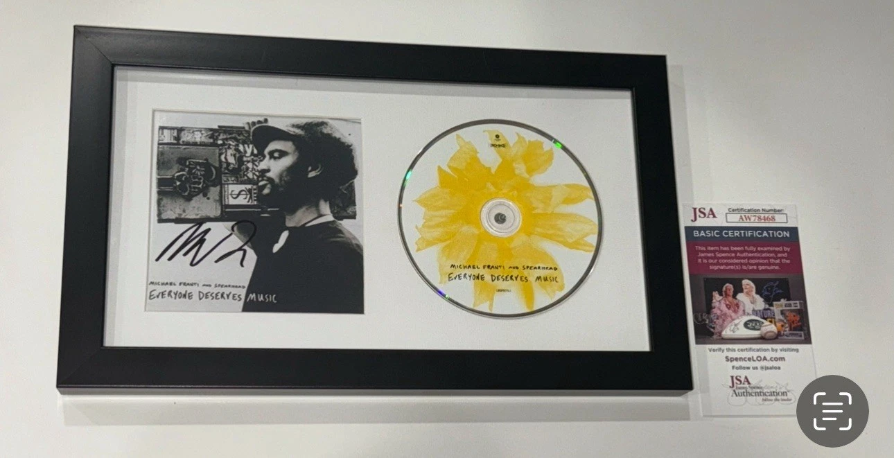 MICHAEL FRANTI SIGNED FRAMED EVERYONE DESERVES MUSIC CD SPEARHEAD JSA COA